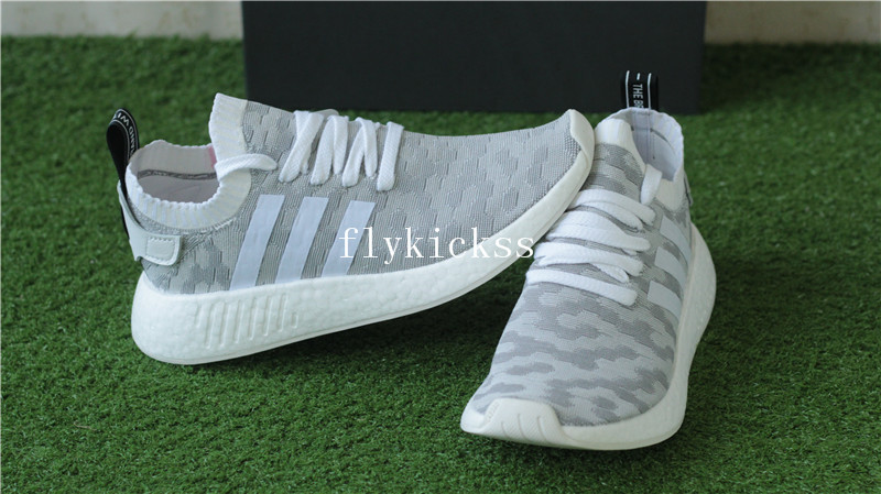 Adidas NMD R2 Primeknit Grey Pink BY9520 Real Boost